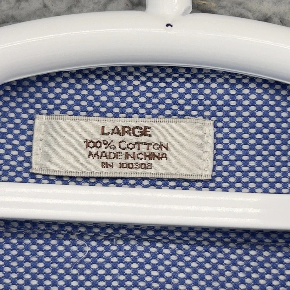 Peter Millar Long Sleeve  Button Down Mens Nanoluxe Easycare Sz Large Blue - Picture 5 of 14